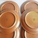 Set of 6 vintage Brenne Grès stoneware dinner plates from France