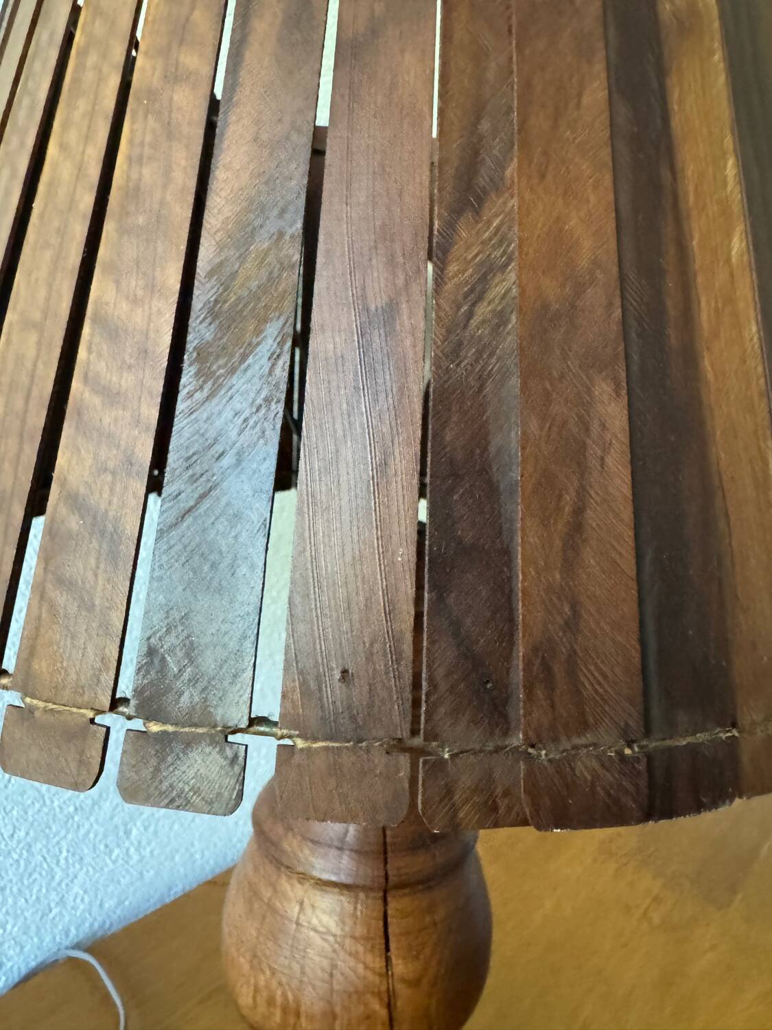 Large teak lamp from the 60s