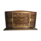 Pendule cheminée ancienne bayard bois + laiton art deco années 30 vintage