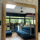 Antique Louis-Philippe mirror 200/150cm gold leaf and mercury glass