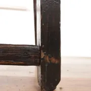 17th-century farmhouse chair with carved motifs – wabi sabi