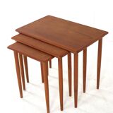 Set of 3 danish nesting tables - danish mid century modern design