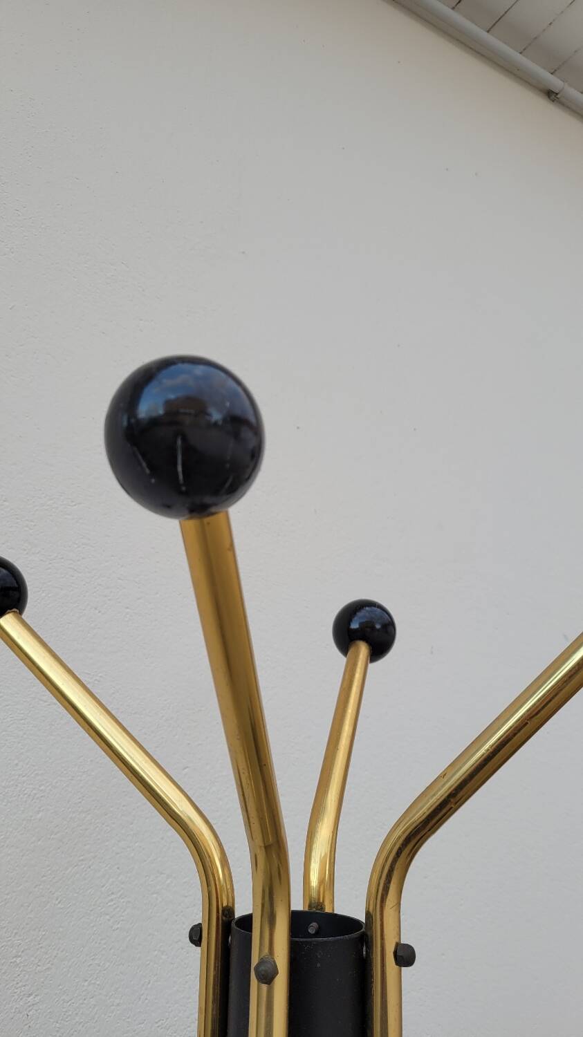 Vintage Parrot Coat Rack with balls 1950s design