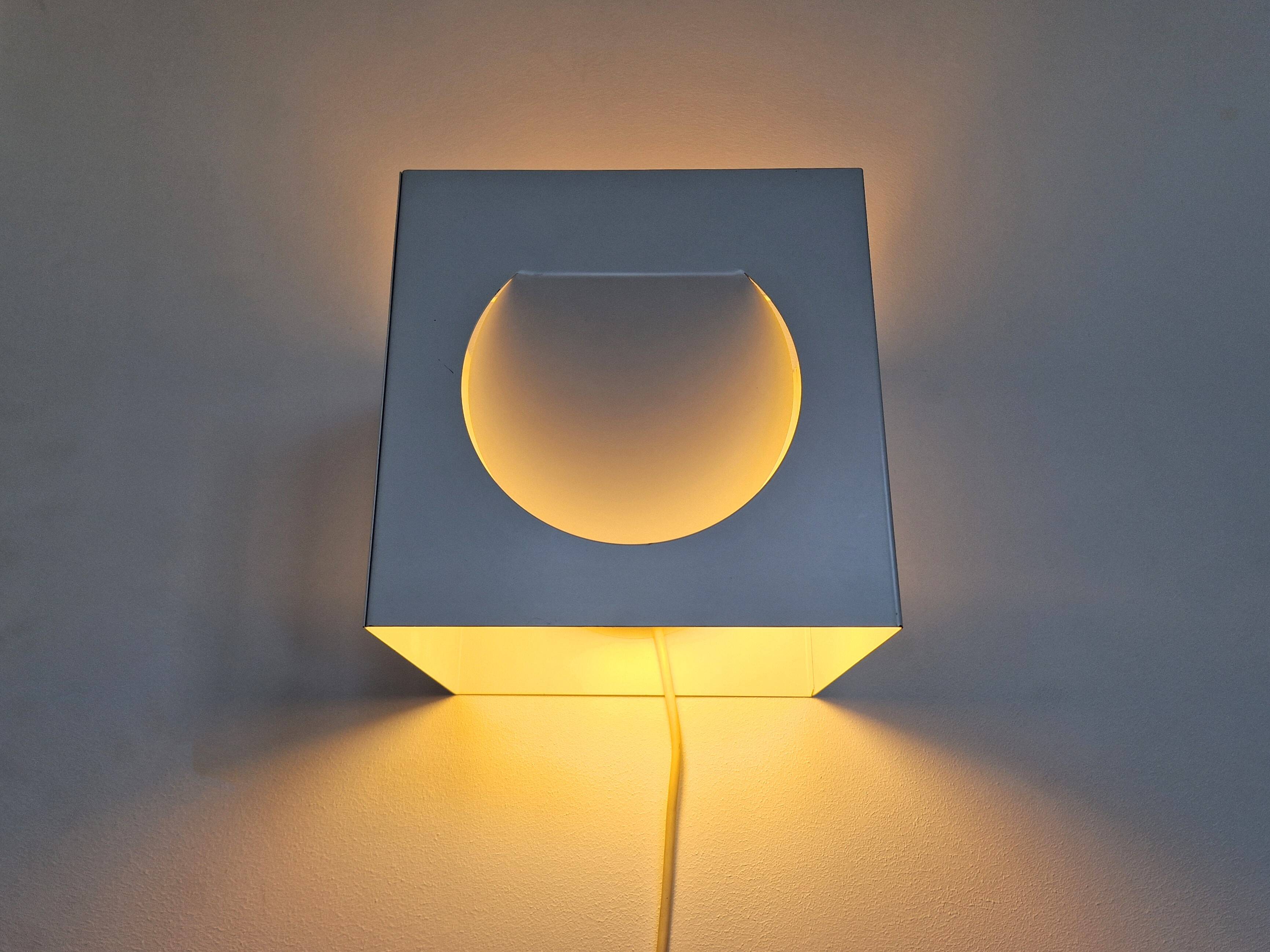 White metal wall sconce by Shogo Suzuki for Orno, Finland 1960's