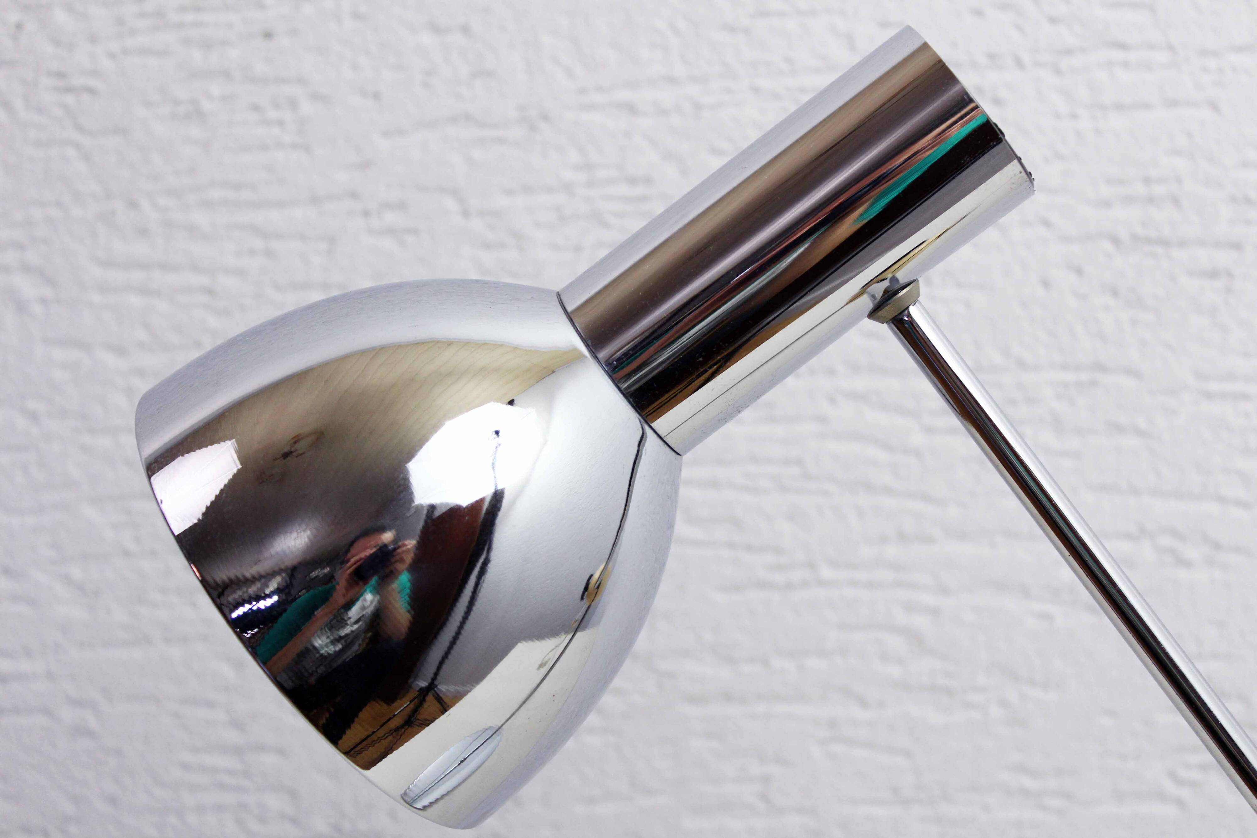 1970s chrome metal desk lamp