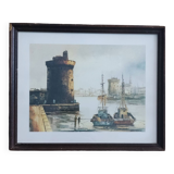 tableau du port de La Rochelle signé Wragner.