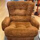 Brown velvet armchair, space age, 70s