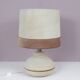 1970s suede upholstered table lamp / France