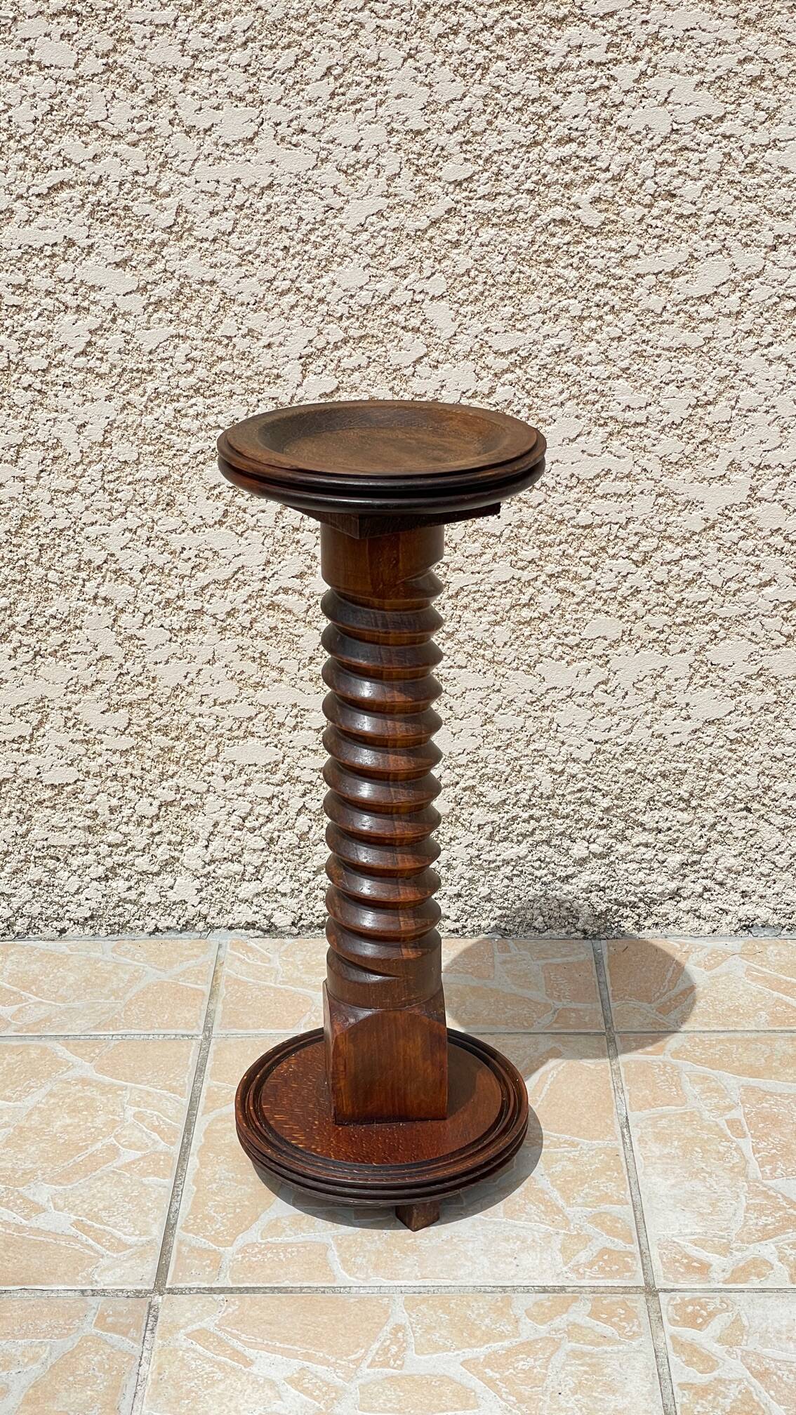 Charles dudouyt vintage oak plants holder