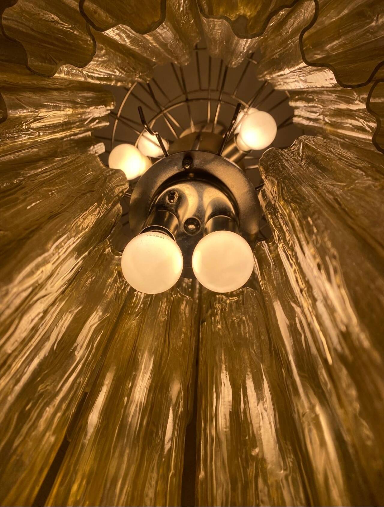 Murano glass ceiling light by Venini 1990