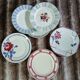 6 mismatched antique dinner plates