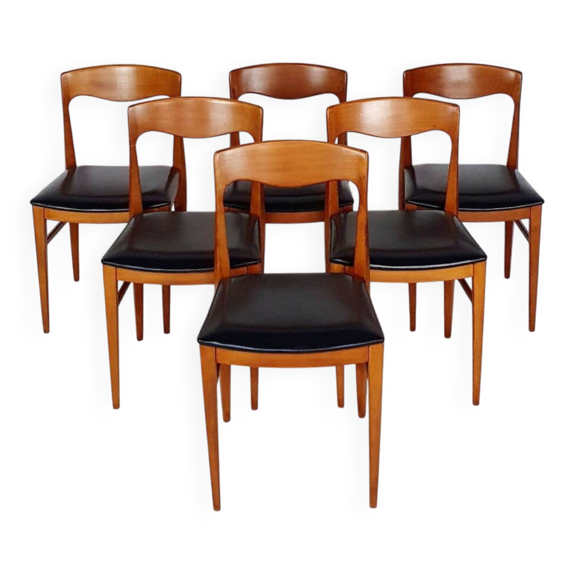 Serie de 6 chaises scandinaves