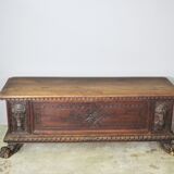 Carved walnut chest, 1920s