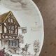 Set of 12 flat plates in Gien earthenware, Ludlow model, chic countryside dining.