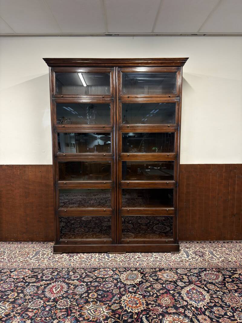 Double Classic English Globe Wernicke Bookcase