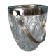 Chiseled glass ice bucket