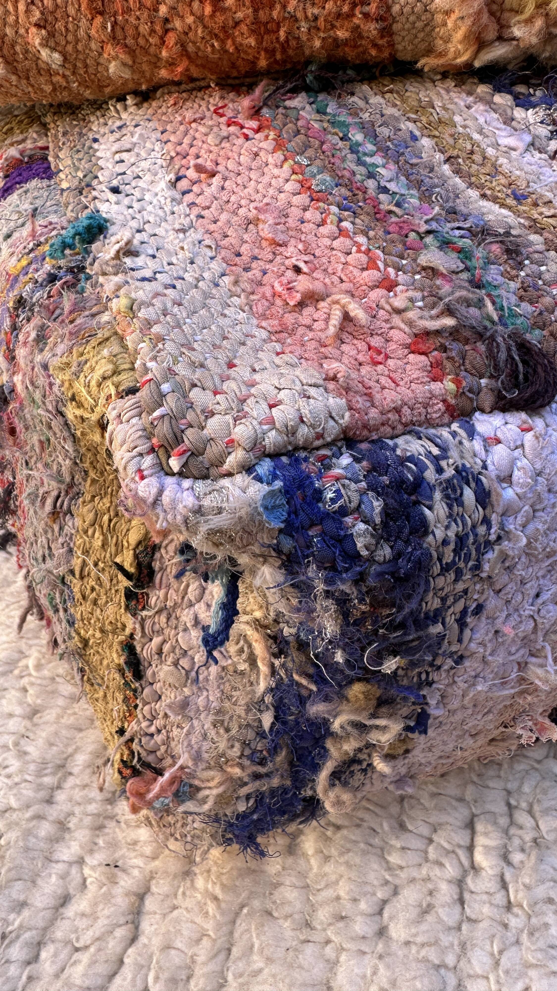 Pair of Moroccan poufs