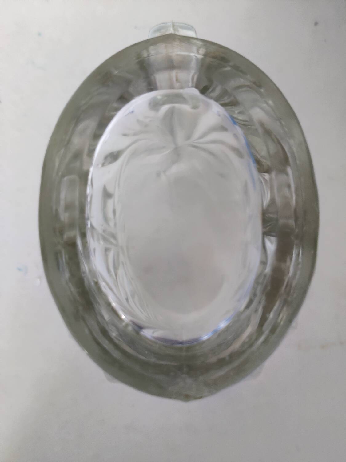 Vintage 1960s thick glass carafe pitcher