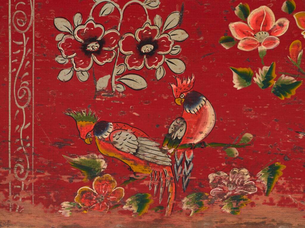 Antique Chinese painted pine chest – China, circa 1930