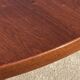 Baumann round oval extendable Scandinavian table in rosewood with 2 extensions.