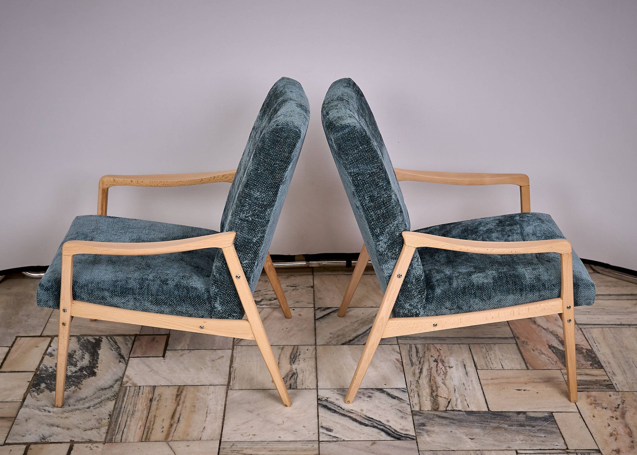 Set of 4 armchairs designed by J. Jiroutek, TON Czechoslovakia, 1960s