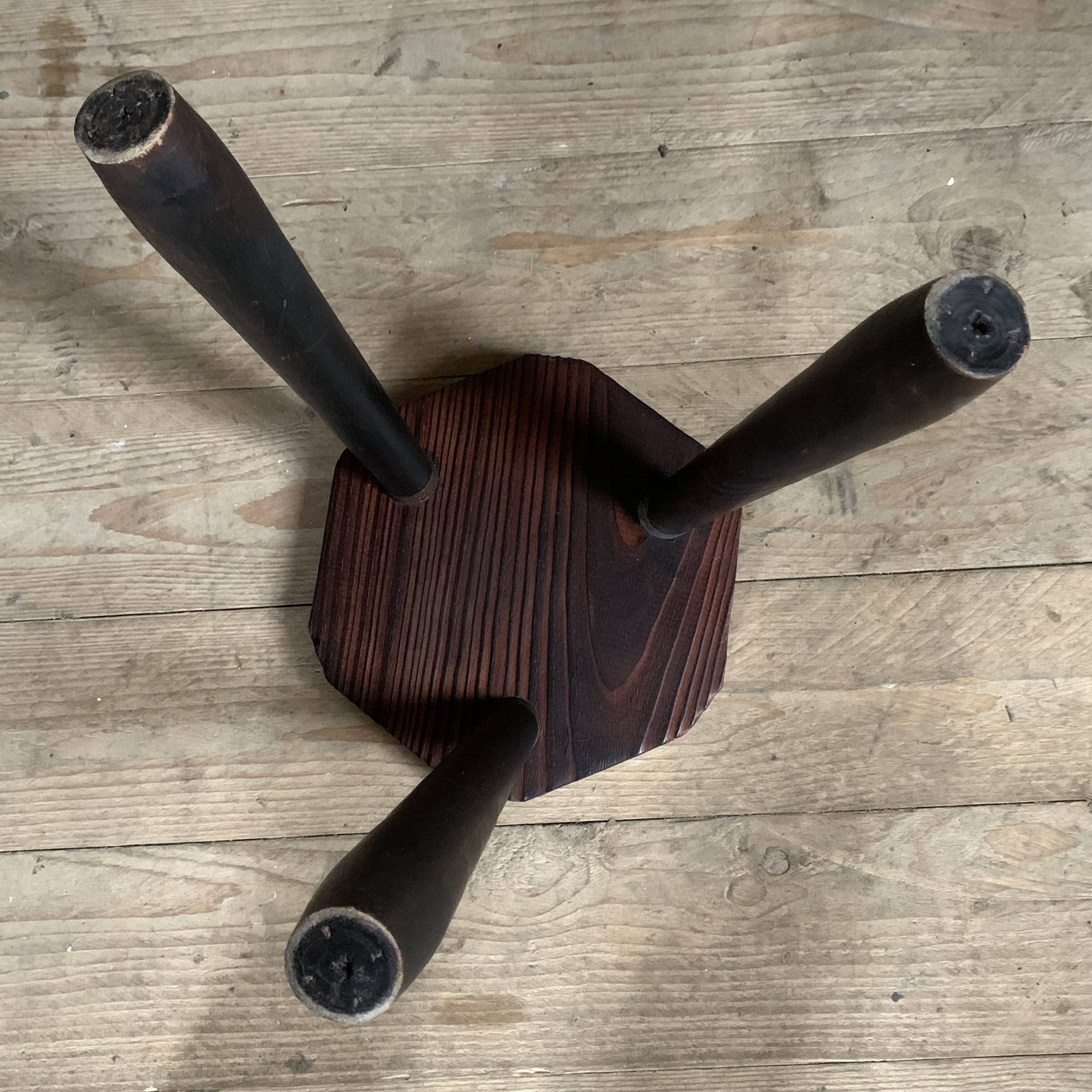 Vintage Brutalism Farm Stool