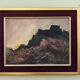 Mid-Century Modern "Break of Day" Swedish Abstract Landscape Oil Painting, Framed