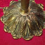 lampe de bureau 1920 bronze massif abat jour laiton , inter a tirette 63x43