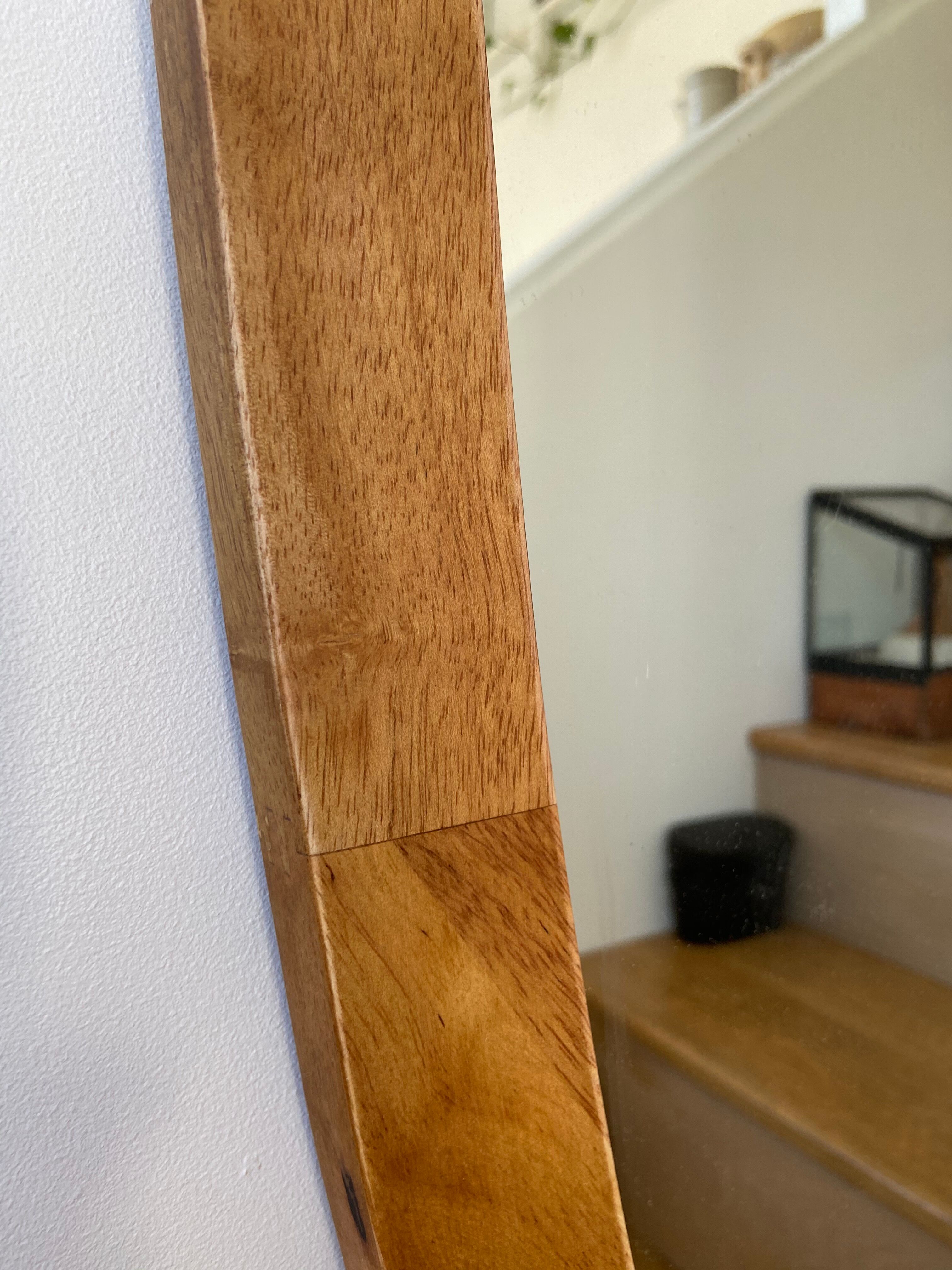 Miroir ovale en bois 118 x 42 cm