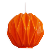 Vintage suspension in orange opaline, 1970
