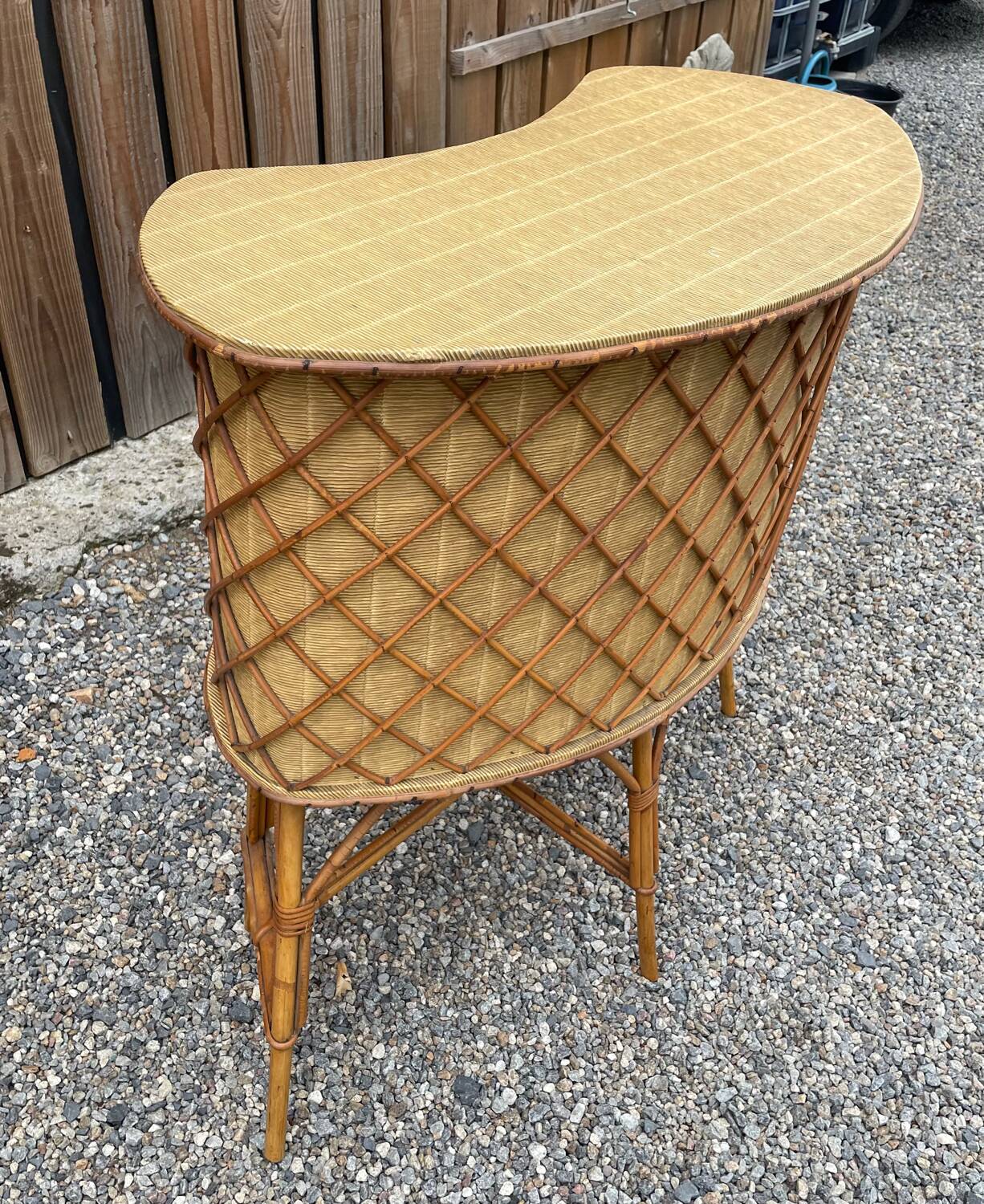 Bamboo tiki bar and bamboo rattan