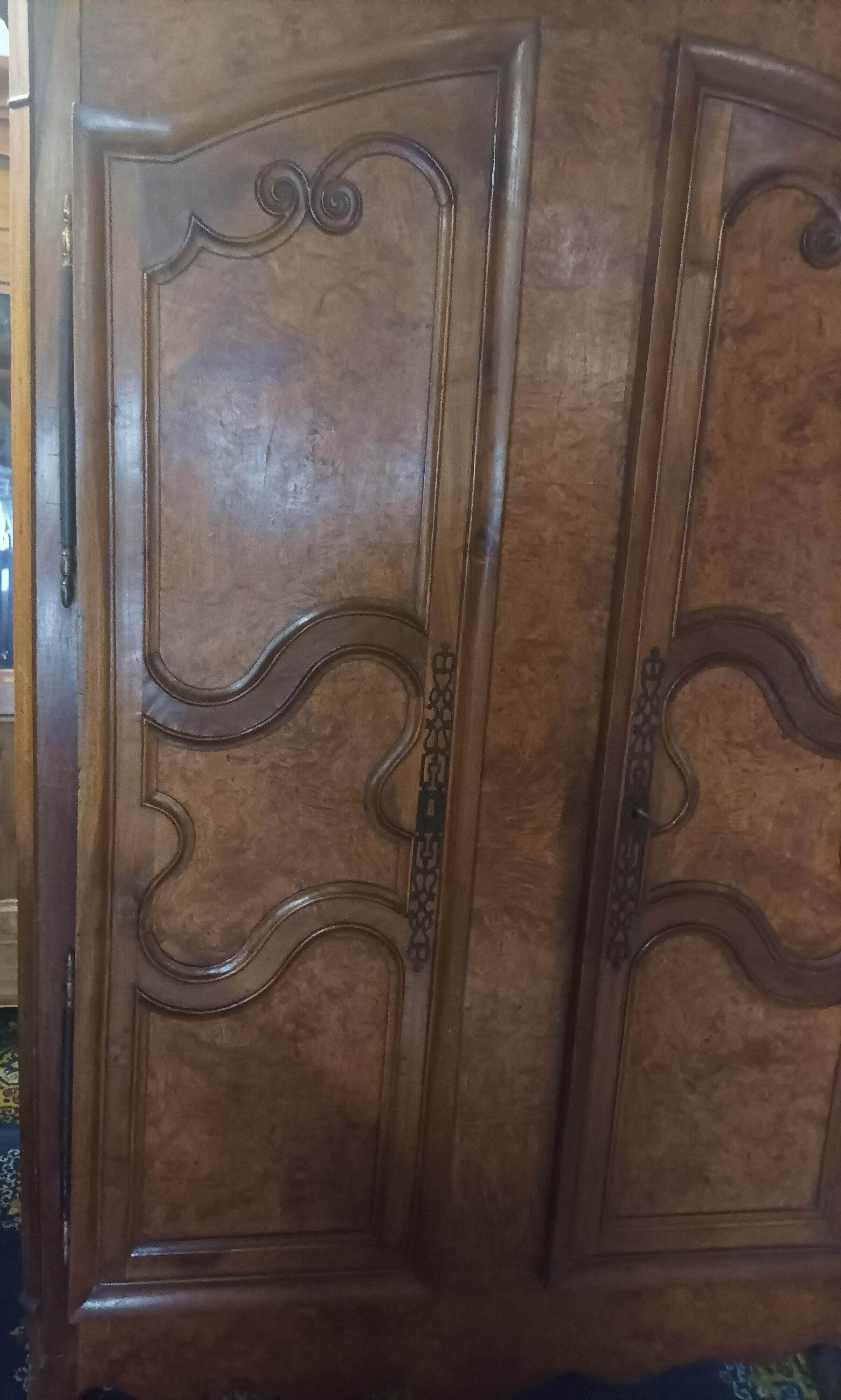 Transition wardrobe in 18th century walnut
