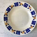 Hollow dish / salad bowl badonviller with geometric patterns 30s