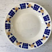 Hollow dish / salad bowl badonviller with geometric patterns 30s