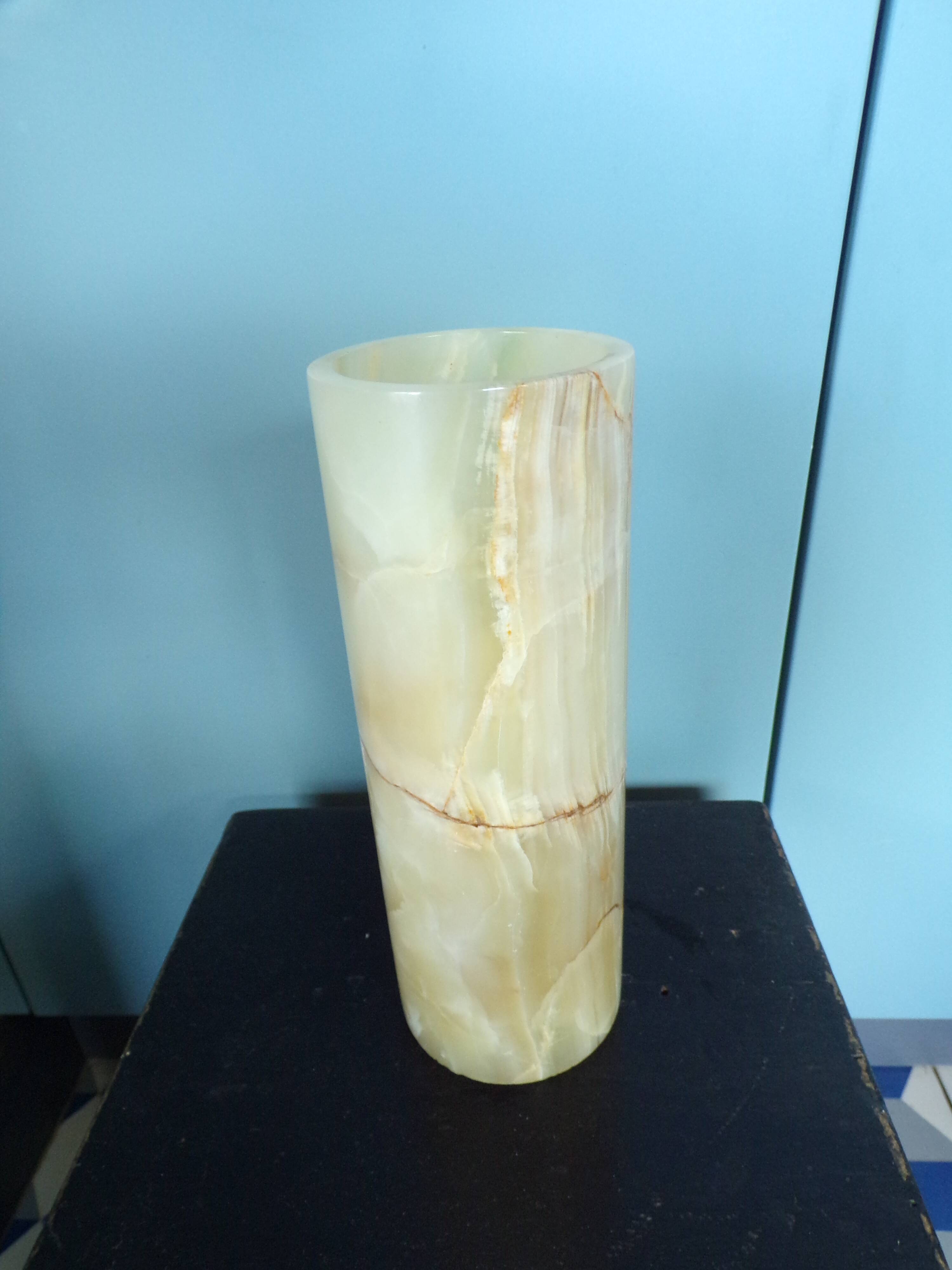 Vase En Marbre Miel - Pierre Jardin