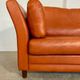 Vintage retro Danish 3 person cognac leather sofa