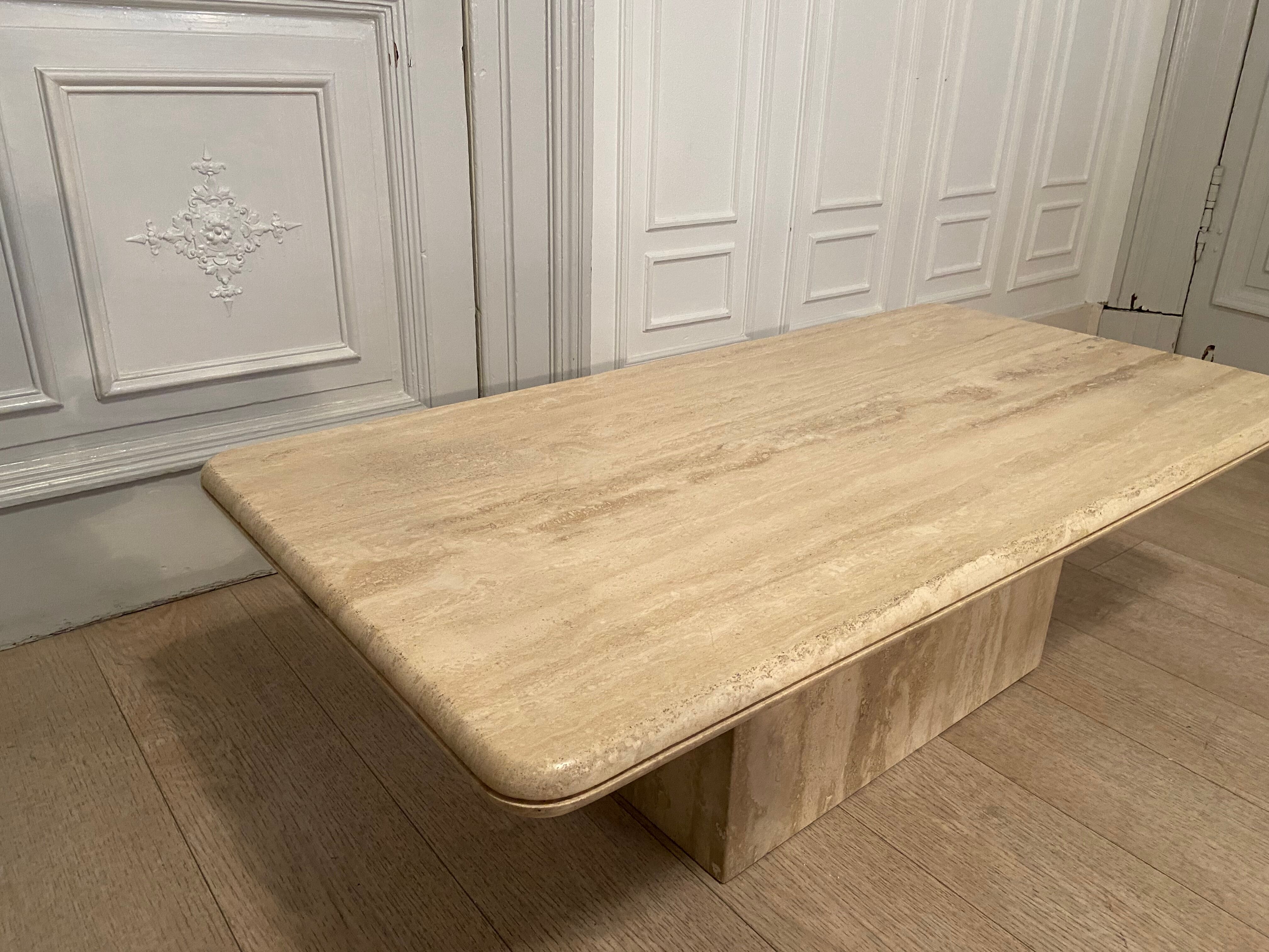 Travertine coffee table, 1970s