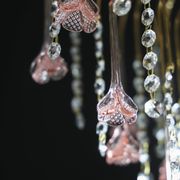 Meryl Streep, Pink Murano Flowers and Crystal Drops Chandelier, 1980s