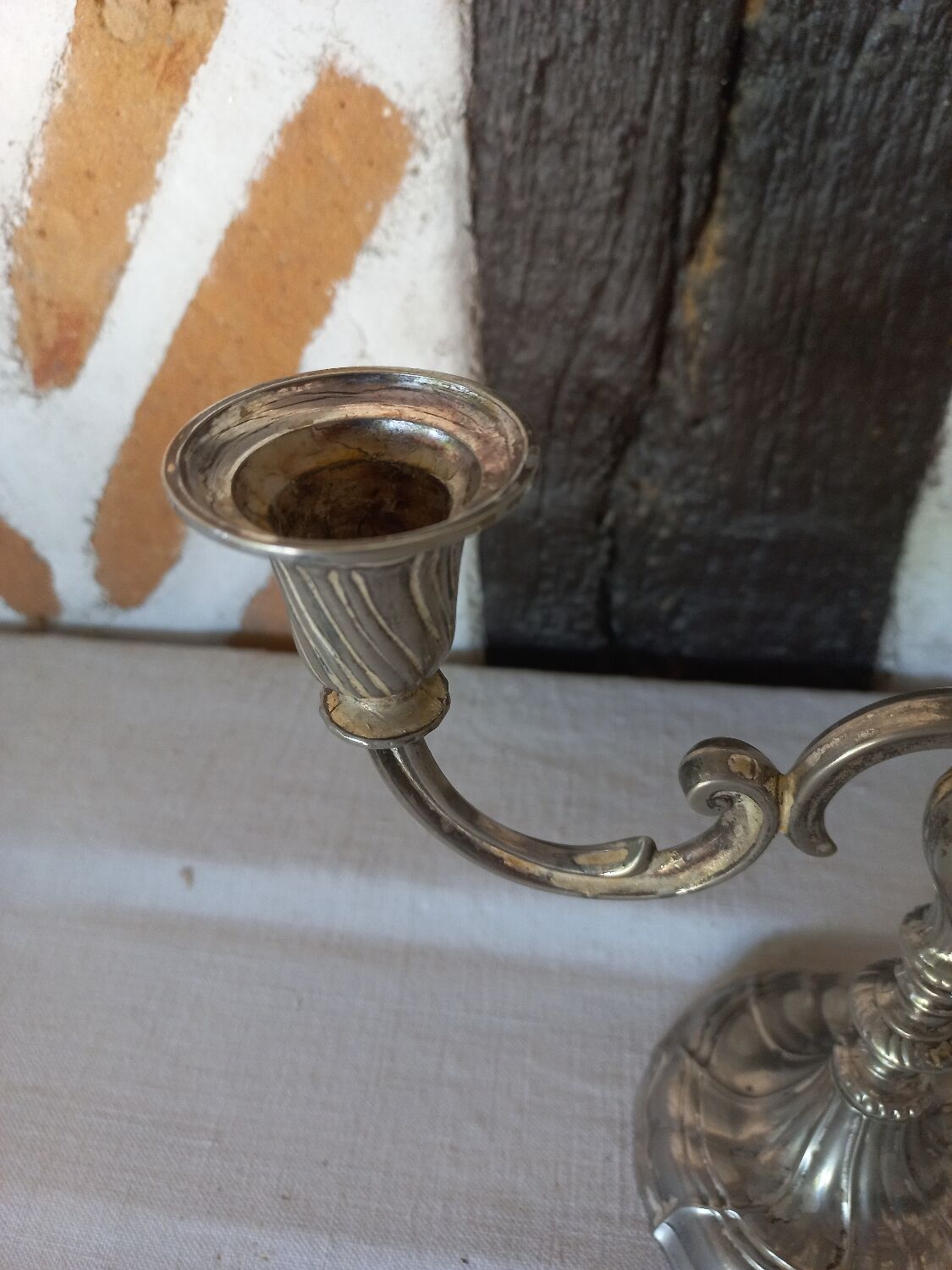 Pair of silver candlesticks