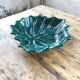 Plat feuille céramique verte Vallauris