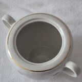 Covered sugar bowl half-porcelain Lunéville Keller and Guerin A587