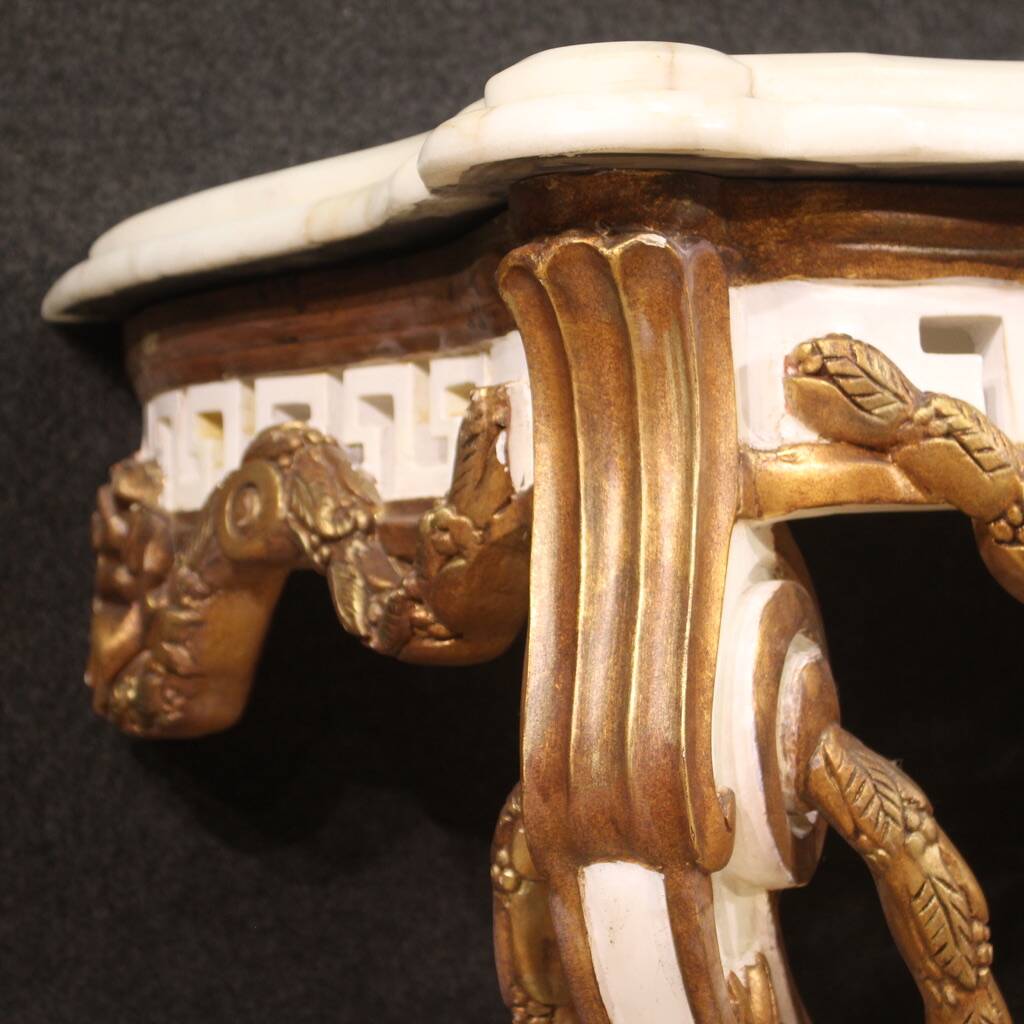 French lacquered and painted console in Louis XV style