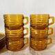 Tasses Vereco en verre ambré
