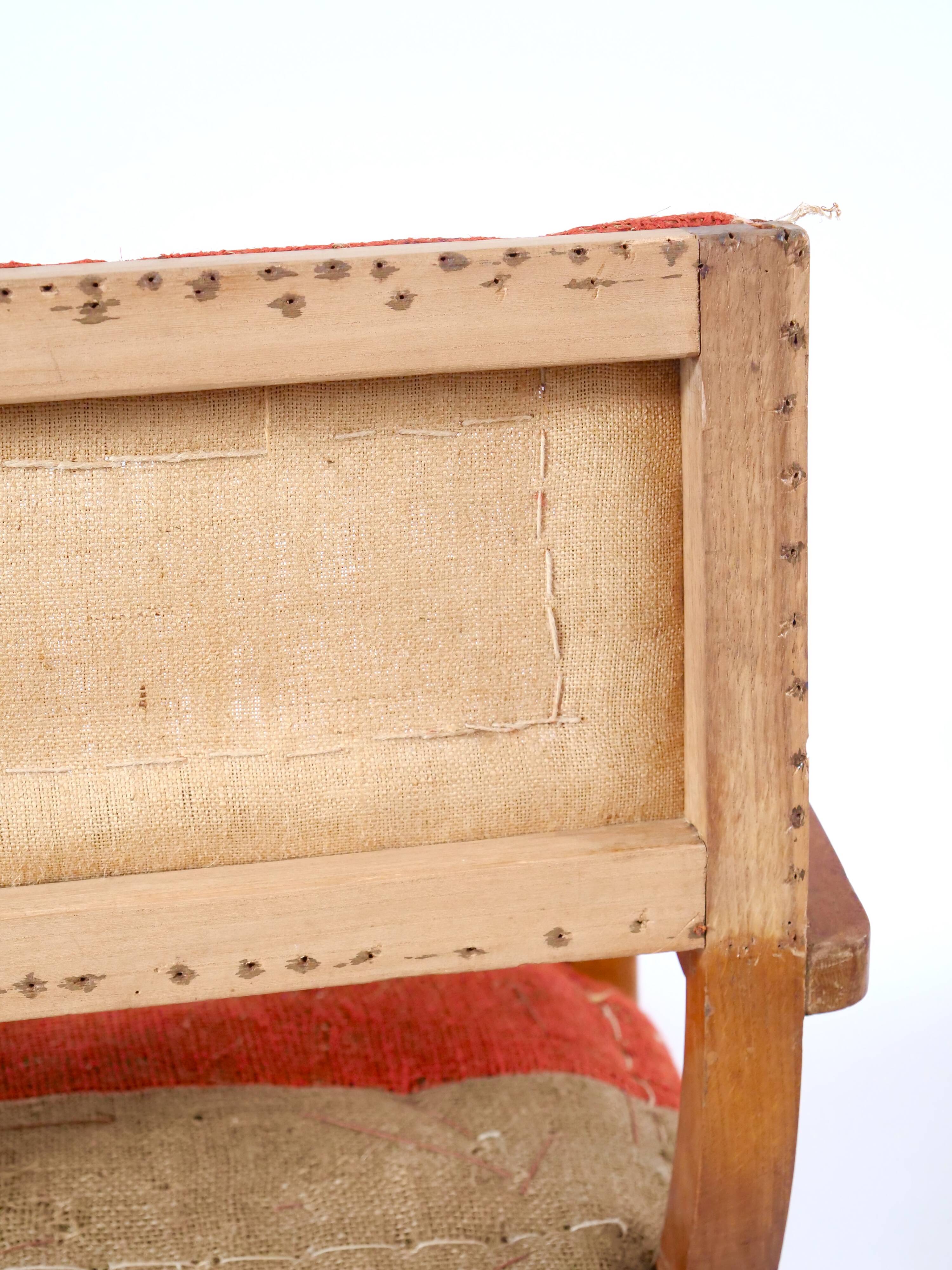 Fauteuil bridge ancien structure originale projet de tapissier