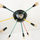 Mid-century Colourful Sputnik Chandelier, 50s