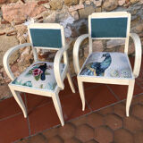 Pair of bridge armchairs