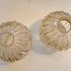 Pair of vintage globes for lighting - amber glass