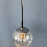 Vintage small Raak seeded glass hanging lamp
