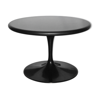 Coffee table round double-sided tray and tulip foot 70s