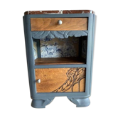 Chevet bois dessus marbre art déco